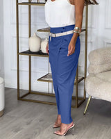 Bella™ | Patchwork Trousers With Free Belt Pants