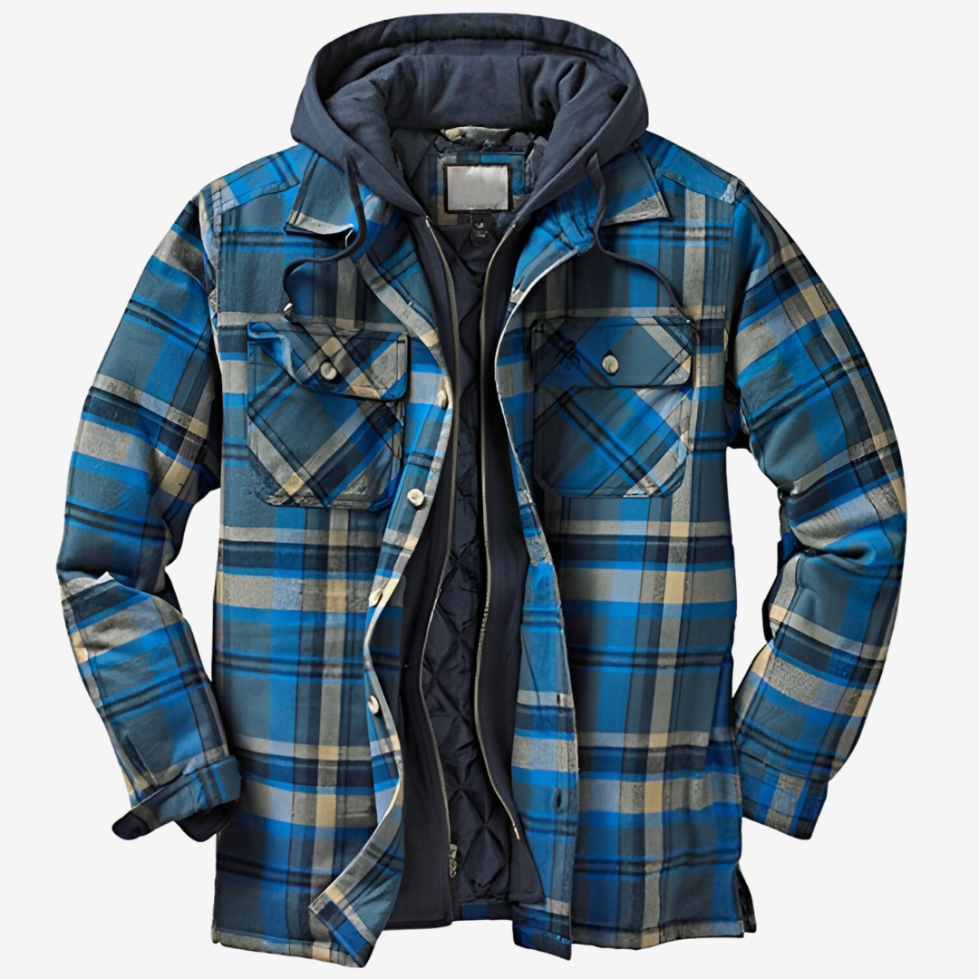 James - Flannel Jacket Blue / S Jacka