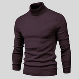 James | Stylish Turtleneck Jumper Burgundy / S Sweaters