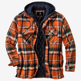 James - Flannel Jacket Orange / S Jacka