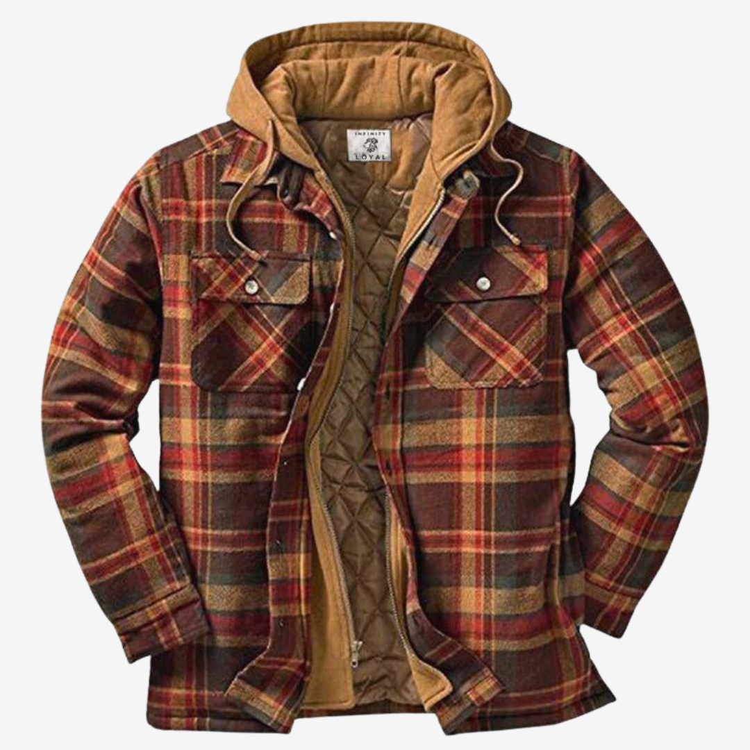 James - Flannel Jacket Brown / S Jacka