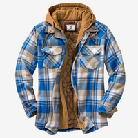 James - Flannel Jacket Light Blue / S Jacka