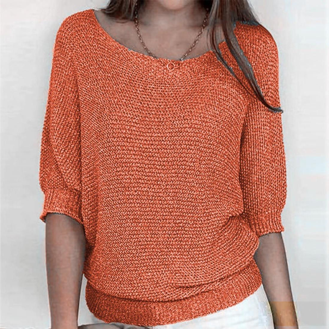 Holly - Stylish Sweater Orange / S