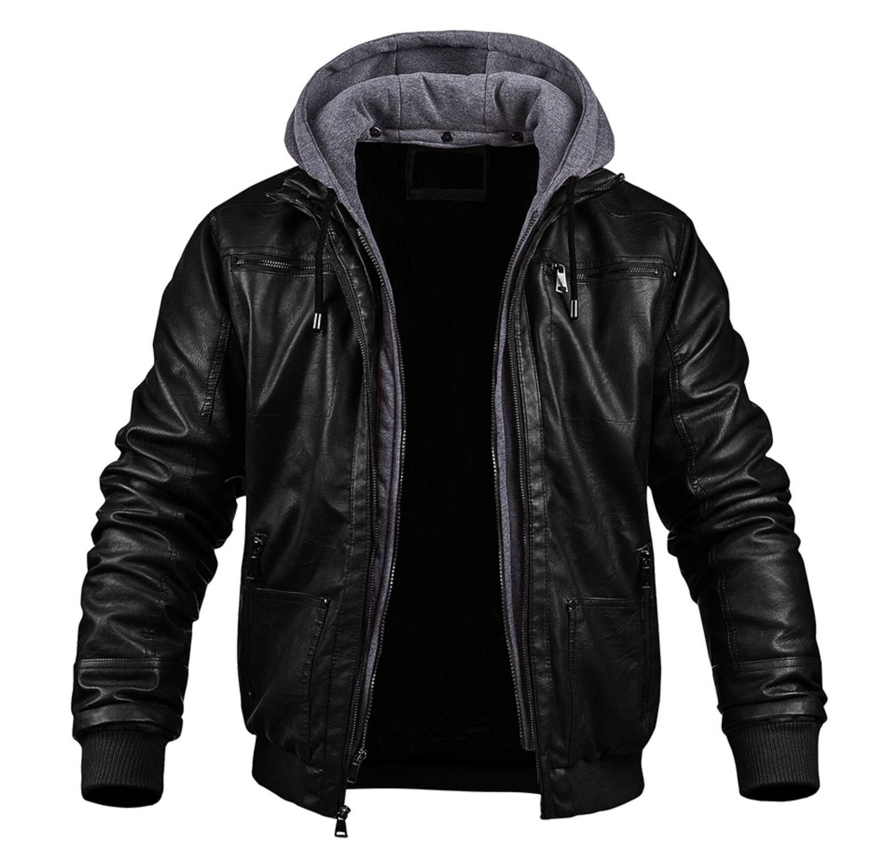 Alistair™ | Premium Leather Winter Jacket For Men Black / S Hoodie