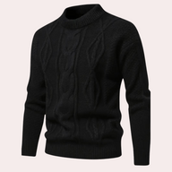 Thomas™ | Warm Knitted Men’s Jumper Black / M Sweaters