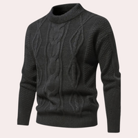 Thomas™ | Warm Knitted Men’s Jumper Grey / M Sweaters