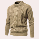 Thomas™ | Warm Knitted Men’s Jumper Khaki / M Sweaters