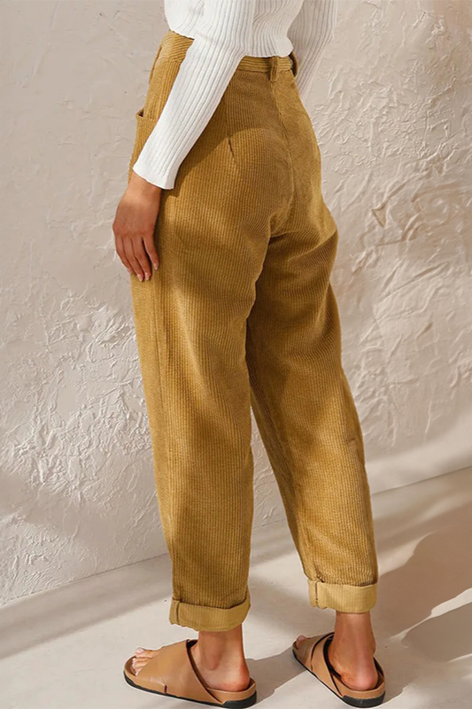 Lisette | Casual Ribbed Trousers