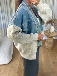 Beatrice | Denim Knit Cardigan