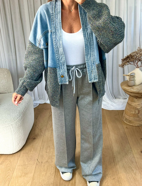 Beatrice | Denim Knit Cardigan