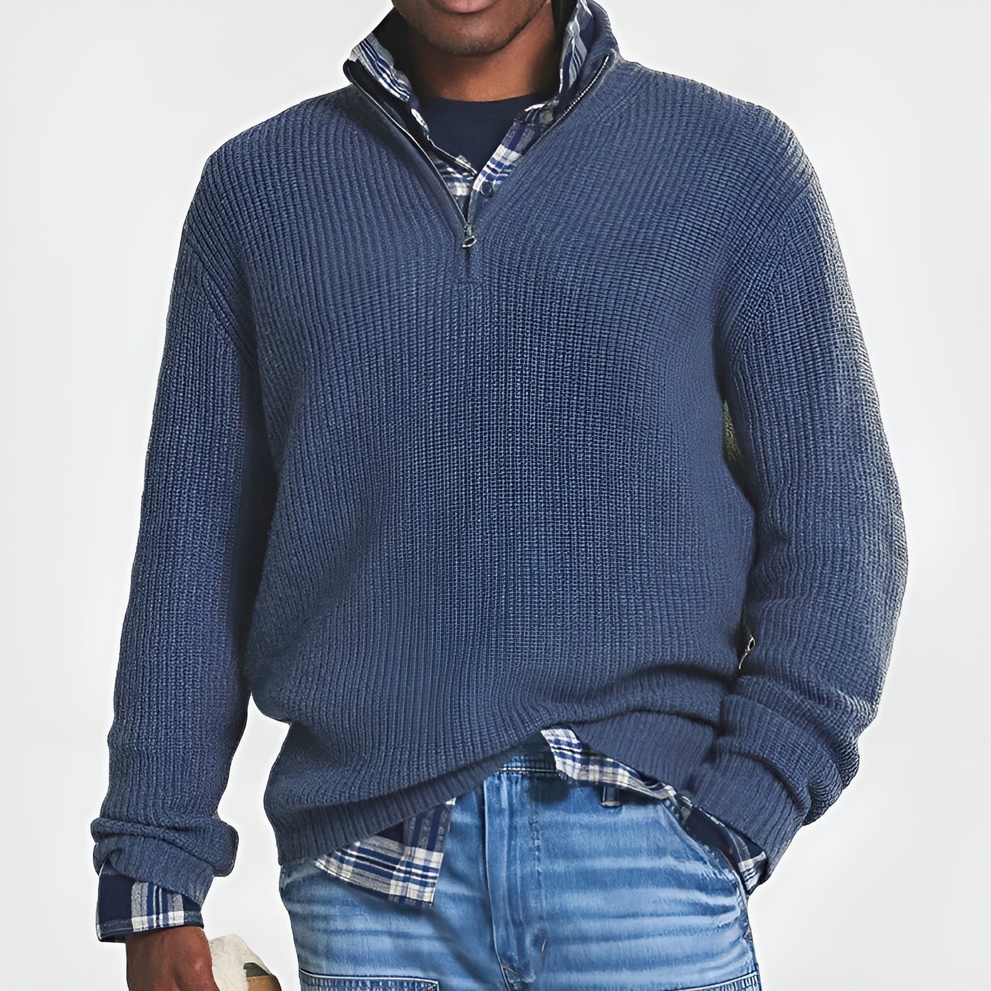 Louis™ Zip Pullover – Casual Style & Everyday Comfort Blue / S