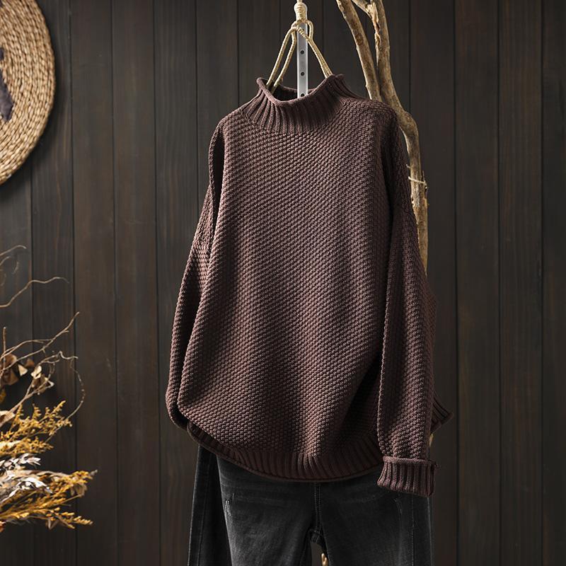 Georgina | Waffle Knit Jumper Coffee / S Woman