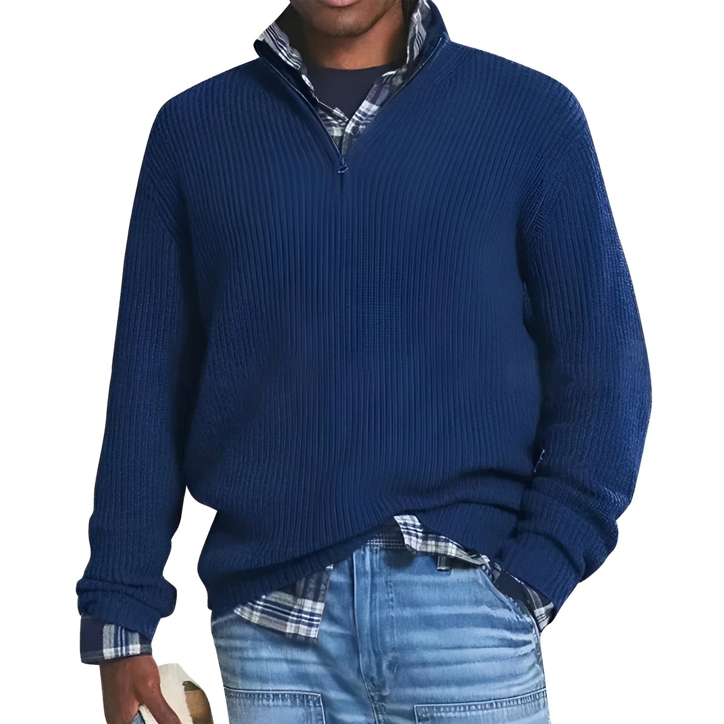 Louis™ Zip Pullover – Casual Style & Everyday Comfort Dark Blue / S