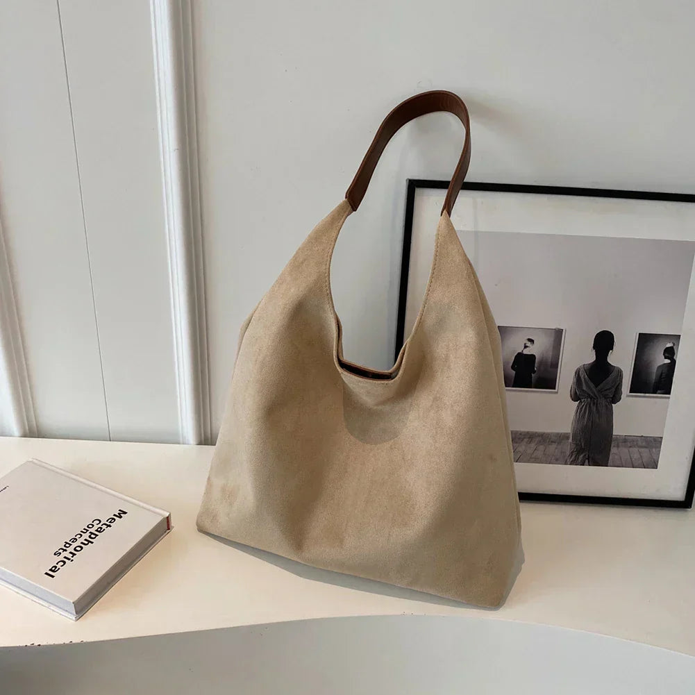 Jady | Suede Tote Bag Beige