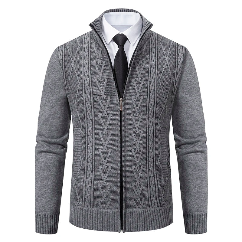 Casper | Warm Zip-Up Cardigan For Men Light Grey / Xs 50-62 Kg