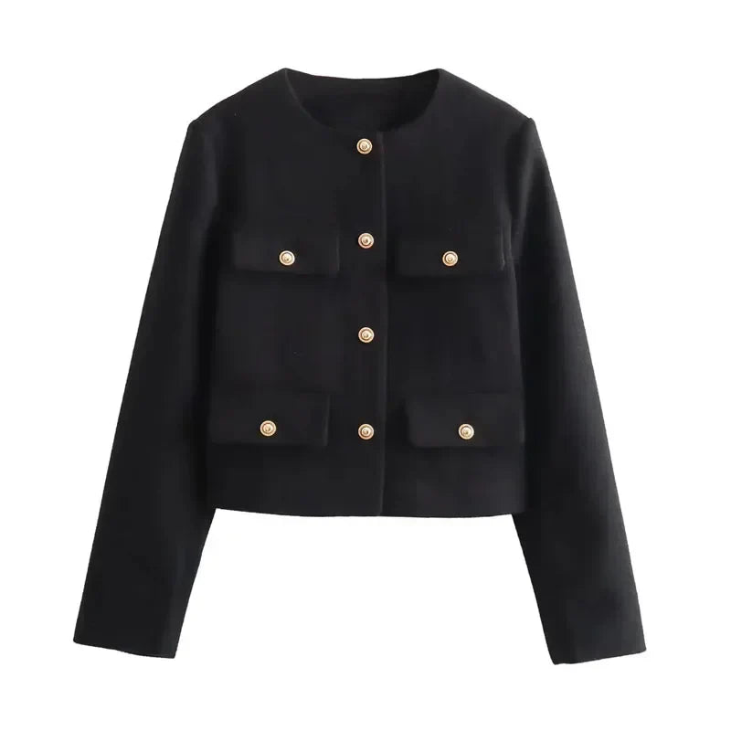 Nona™ | Cropped Trenchcoat Black / Xs