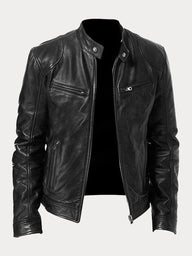 Nathan™ | Casual Leather Jacket Black / S Coats & Jackets