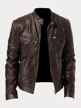 Nathan™ | Casual Leather Jacket Brown / S Coats & Jackets