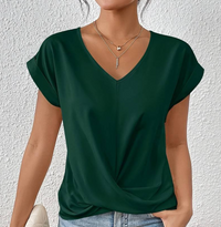 Lucy | The Perfect V-Neck Top Green / S