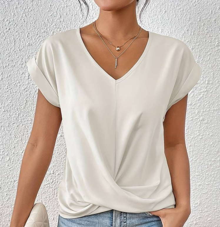 Lucy | The Perfect V-Neck Top White / S