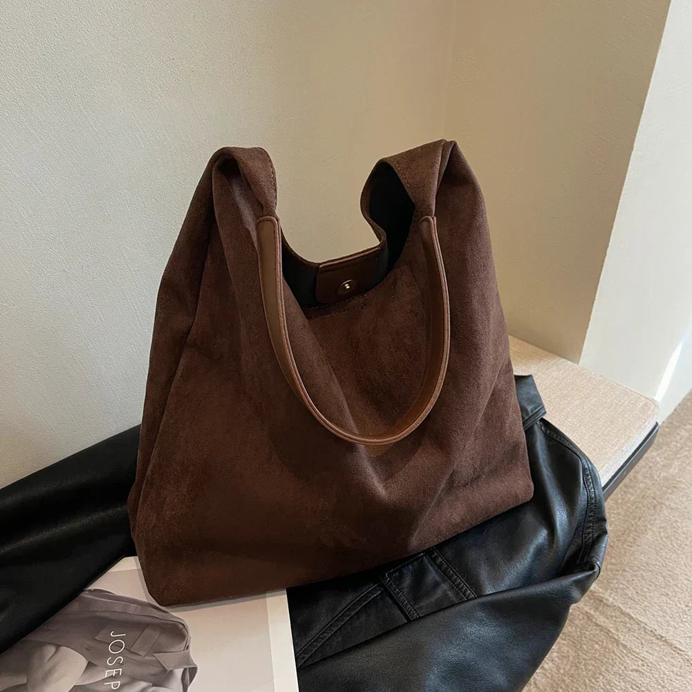 Jady | Suede Tote Bag Coffee