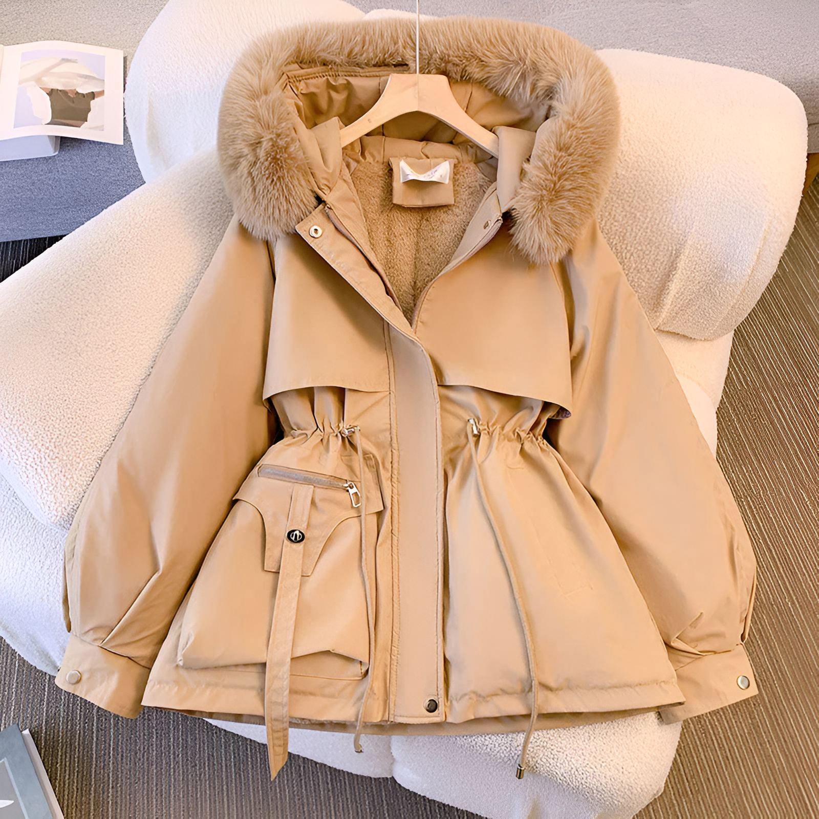 Sophie™ | Elegant Winter Coat Khaki / S