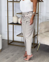 Bella™ | Patchwork Trousers With Free Belt Pants