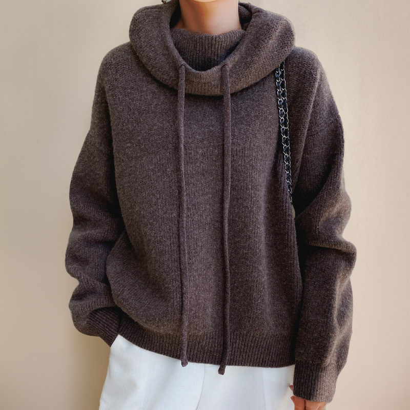 Olivia | Cozy Hooded Knit Brown / S New Arrivals