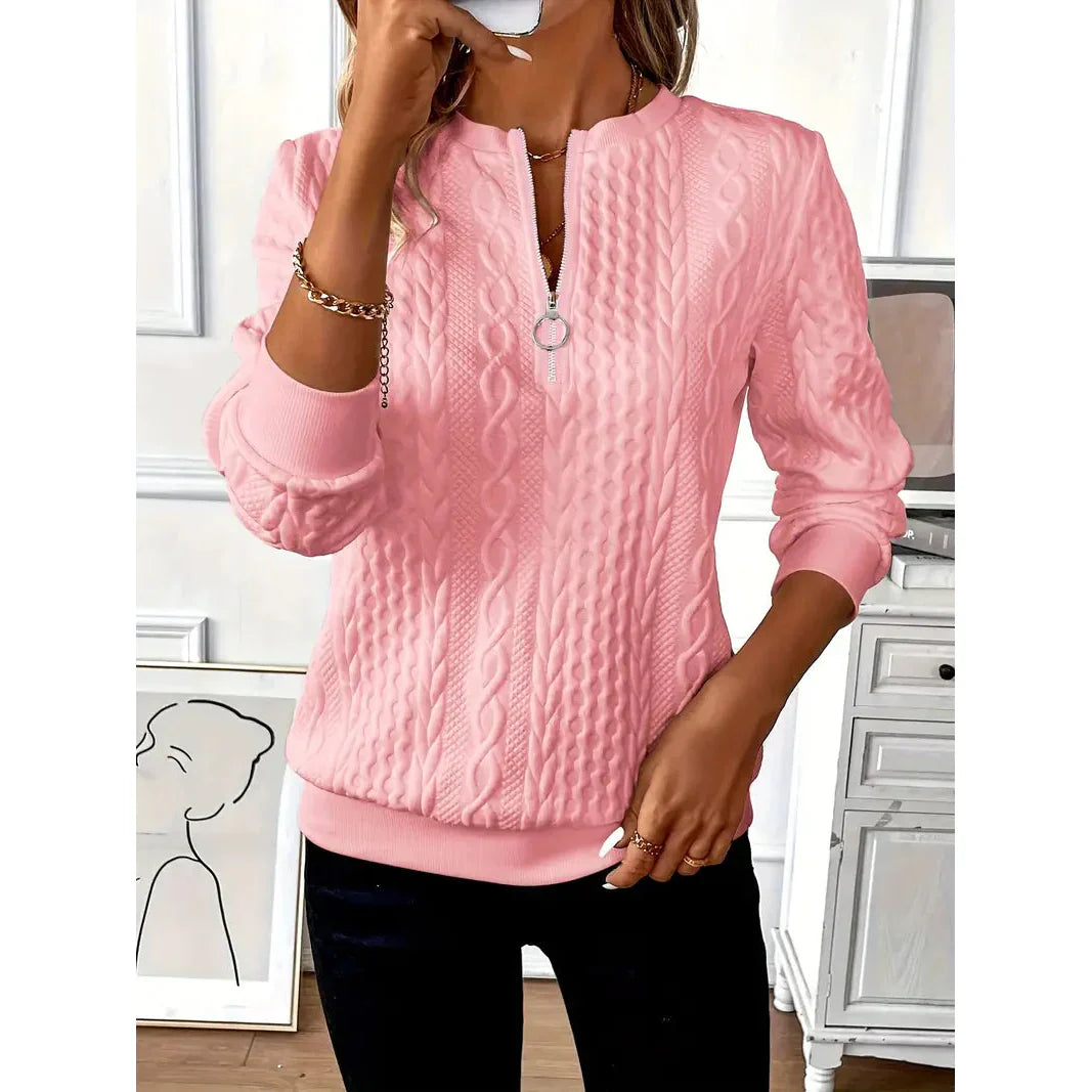 Megan | Stylish Knitted Sweater Pink / S