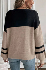 Margot | Colour Block Knitted Jumper Sweater