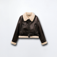 Sophie™ | Belted Zipper Jacket Brown / Xs