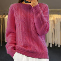 Elsie | Warm Knitted Sweater Deep Pink / S Sweaters