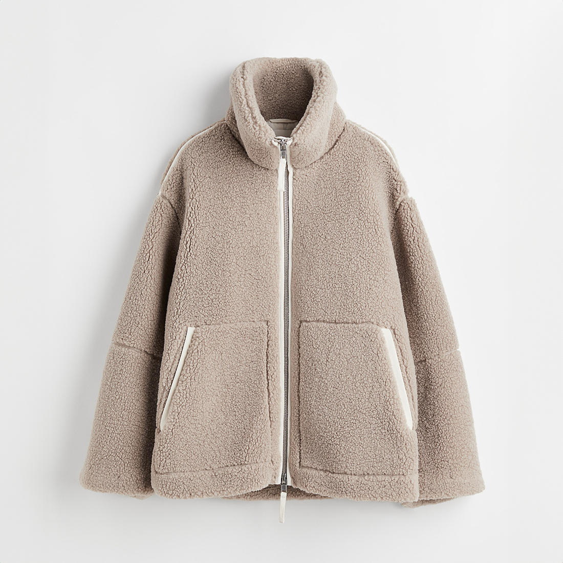 Ella | Teddy Fleece Jacket Coffee / S Leather Jacket