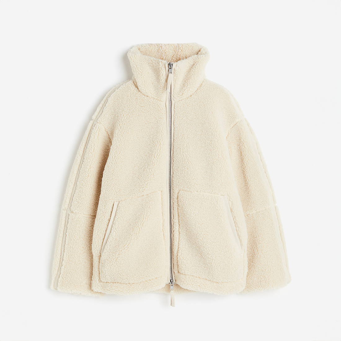 Ella | Teddy Fleece Jacket Beige / S Leather Jacket